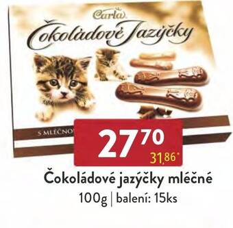 Qanto Čokoládové jazýčky mléčné nabídka