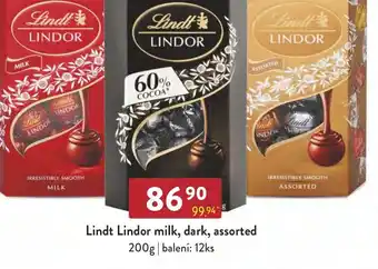 Qanto Lindt Lindor milk, dark, assorted 200g nabídka