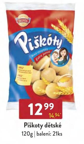 Qanto Piškoty dětské nabídka