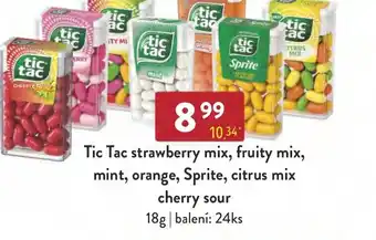 Qanto Tic Tac strawberry mix, fruity mix, mint, orange, Sprite, citrus mix cherry sour nabídka
