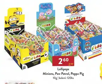 Qanto Lollipops Minions, Paw Patrol, Peppa Pig nabídka