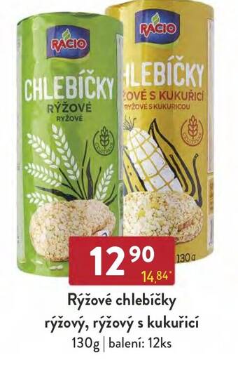 Qanto Rýžové chlebíčky rýžový, rýžový s kukuřicí nabídka