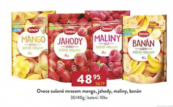 Qanto Ovoce sušené mrazem mango, jahody, maliny, banán nabídka
