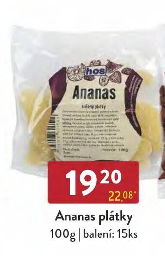 Qanto Ananas plátky 100g nabídka