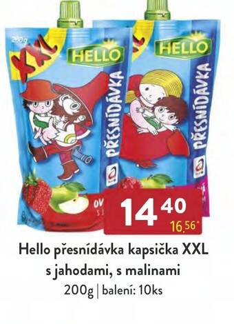 Qanto Hello přesnídávka kapsička XXL s jahodami, s malinami nabídka