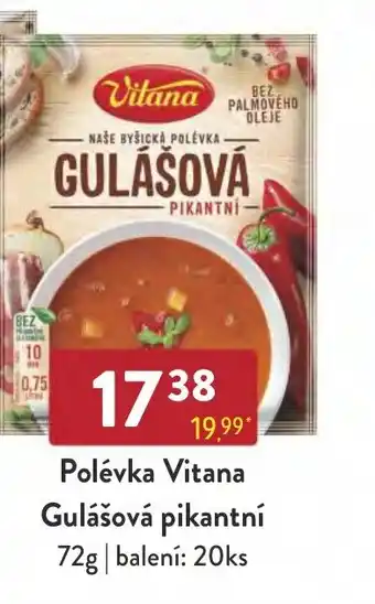 Qanto Polévka Vitana Gulášová pikantní 72g nabídka