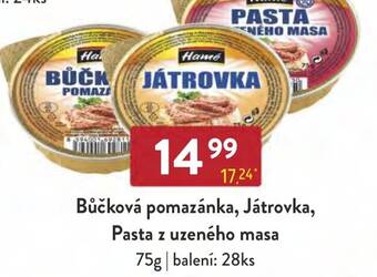 Qanto Bůčková pomazánka, Játrovka, Pasta z uzeného masa nabídka