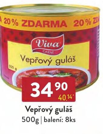 Qanto Vepřový guláš 500g nabídka