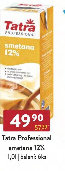 Qanto Tatra Professional smetana 12% nabídka