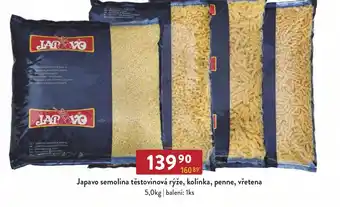 Qanto Japavo semolina těstovinová rýže, kolínka, penne, vřetena 5kg nabídka