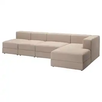 IKEA Jättebo 4,5místná mod. pohovka s lenoškou, vpravo/samsala šedobéžová nabídka
