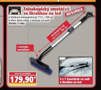 Norma Teleskopický smetáček se škrabkou na led nabídka