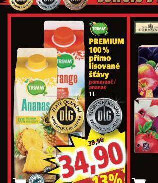 Norma Premium 100% přímo lisované šťávy nabídka