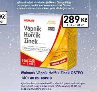 Alphega Lékárna Vápník hořčík zinek nabídka