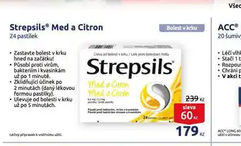 Benu Strepsils med a citron nabídka