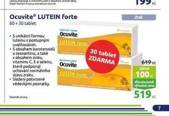 Benu Ocuvite lutein forte nabídka