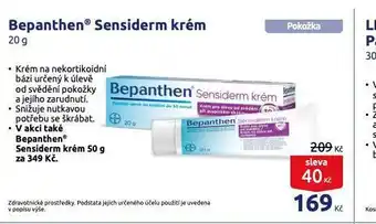 Benu Bepanthen sensiderm krém nabídka
