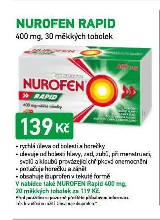 Alphega Lékárna Nurofen rapid nabídka