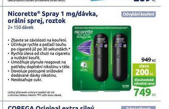 Benu Nicorette spray nabídka