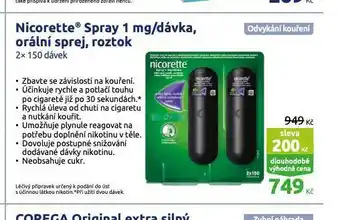 Benu Nicorette spray nabídka