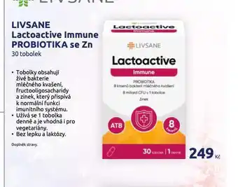 Benu Livsane lactoactive immune probiotika se zn nabídka