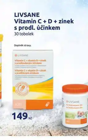 Benu Livsane vitamin c+d+zinek nabídka