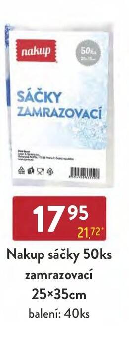 Qanto Nakup sáčky 50ks zamrazovací 25x35cm nabídka