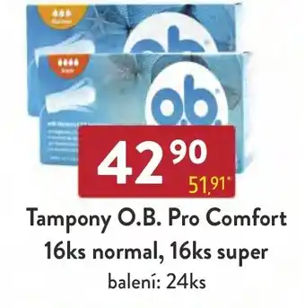 Qanto Tampony O.B. Pro Comfort 16ks normal, 16ks super nabídka