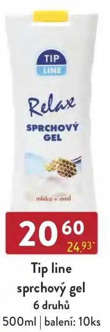 Qanto Tip line sprchový gel 6 druhů nabídka