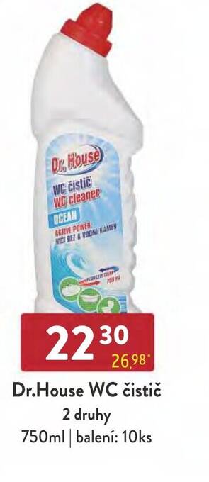 Qanto Dr.House WC čistič 2 druhy nabídka
