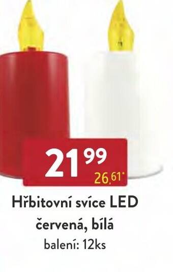 Qanto Hřbitovní svíce LED červená, bílá nabídka