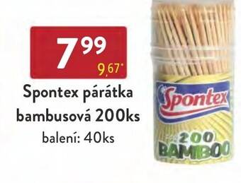 Qanto Spontex párátka bambusová 200ks nabídka