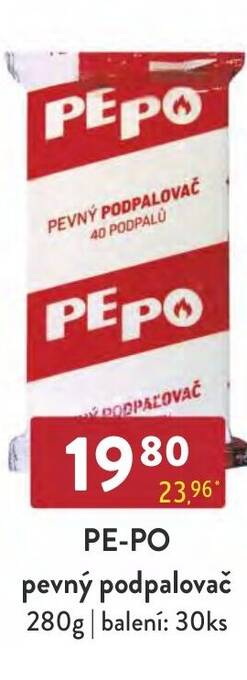 Qanto PE-PO pevný podpalovač nabídka