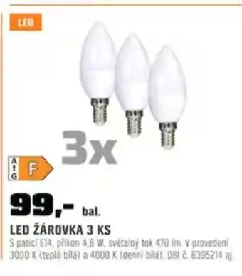 OBI LED ŽÁROVKA 3 KS nabídka