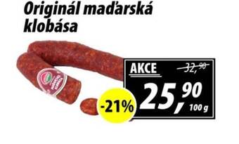 ZEMAN Originál maďarská klobása nabídka