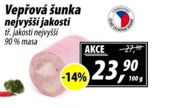ZEMAN Vepřová šunka nejvyšší jakosti nabídka