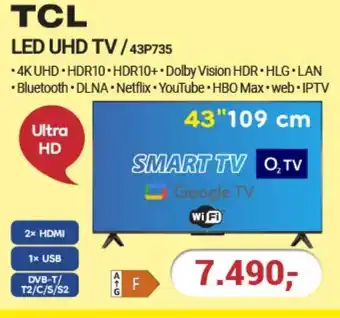 Planeo Elektro TCL LED UHD TV/43P735 nabídka