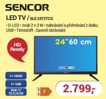 Planeo Elektro SENCOR LED TV/SLE 2472TCS nabídka