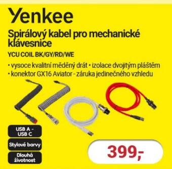 Planeo Elektro Spirálový kabel pro mechanické klávesnice nabídka