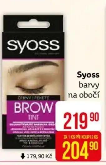 Teta Syoss barvy na obočí nabídka