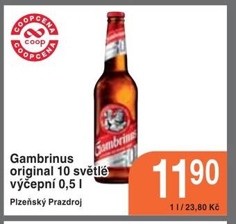 Coop hb Gambrinus original 10 světlé výčepní 0,5 l. nabídka