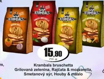 Adam Krambals bruschetta Grilovaná zelenina, Rajčata & mozzarella, Smetanový sýr, Houby & máslo nabídka