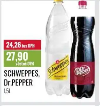 Ratio SCHWEPPES, Dr.PEPPER 1,5 l. nabídka