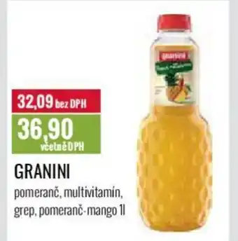 Ratio GRANINI pomeranč, multivitamín, grep, pomeranč-mango 1 l. nabídka