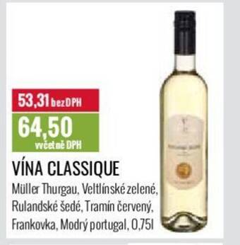 Ratio VÍNA CLASSIQUE 0.75 l. nabídka
