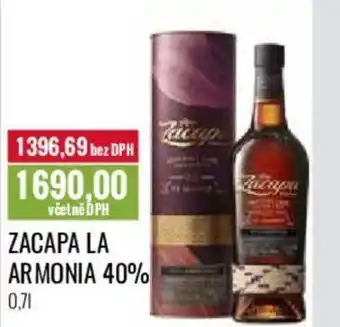 Ratio ZACAPA LA ARMONIA 40% 0,7 l. nabídka