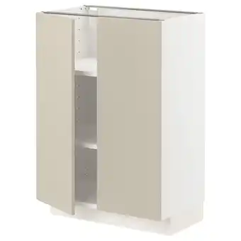 IKEA Metod spod. skříňka s policemi/2 dvířky, bílá/havstorp béžová, 60x37 cm nabídka