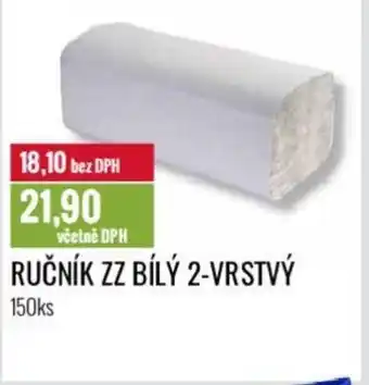 RUČNÍK ZZ BÍLÝ 2-VRSTVÝ