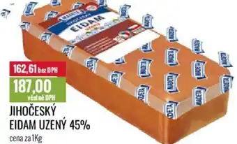 Ratio JIHOČESKÝ EIDAM UZENÝ 45% cena za 1kg nabídka