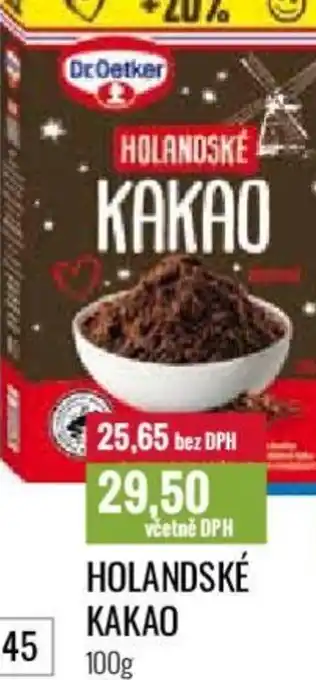 Ratio HOLANDSKÉ KAKAO nabídka